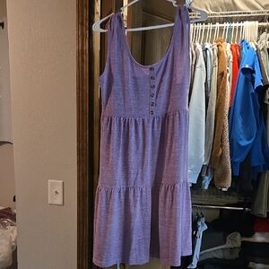 SHEIN Lavender Buttoned Mini Dress